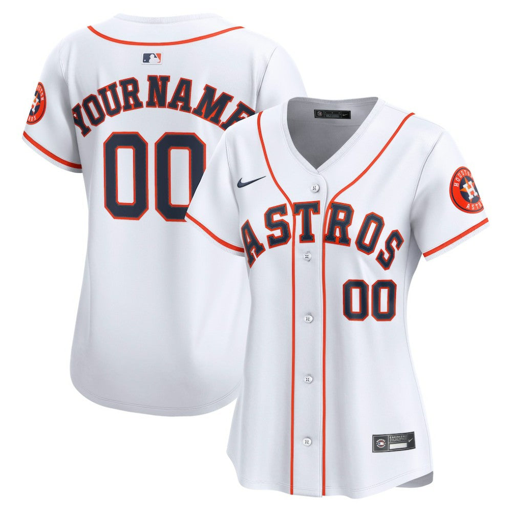MLB Houston Astros Nike Women's Home Limited Custom Jersey - White