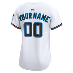 MLB Miami Marlins Nike Women's Home Limited Custom Jersey - White