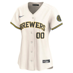 MLB Milwaukee Brewers Nike Women's Home Limited Custom Jersey - Cream