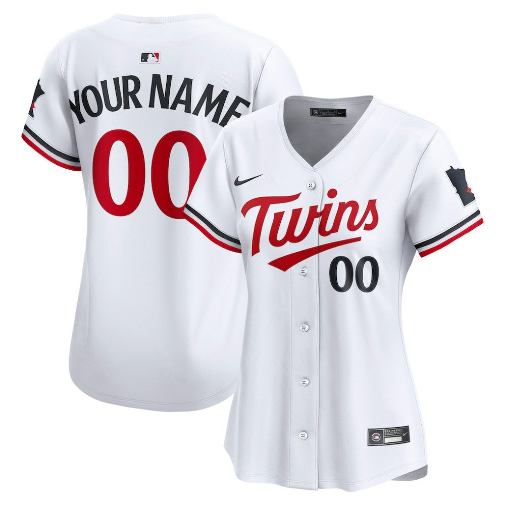 MLB Minnesota Twins Nike Women's Home Limited Custom Jersey - White
