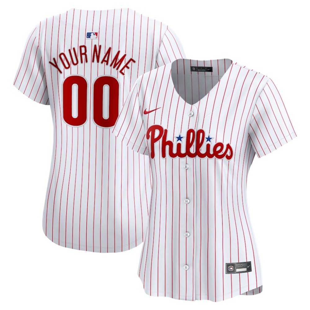 MLB Philadelphia Phillies Nike Women's Home Limited Custom Jersey - White