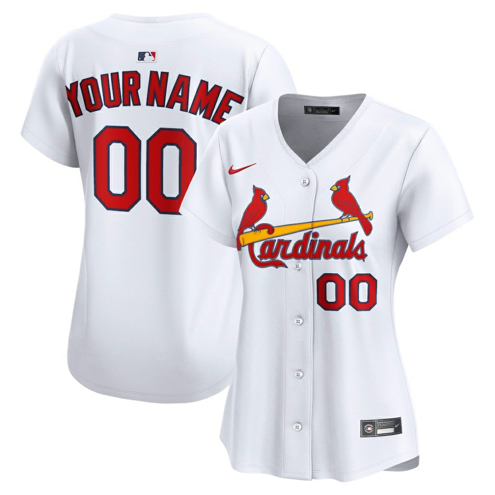 MLB St. Louis Cardinals Nike Women's Home Limited Custom Jersey - White