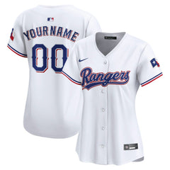 MLB Texas Rangers Nike Women's Home Limited Custom Jersey - White