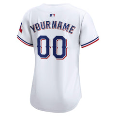 MLB Texas Rangers Nike Women's Home Limited Custom Jersey - White