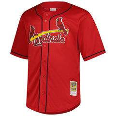 MLB Mark McGwire St. Louis Cardinals Mitchell & Ness Big & Tall Cooperstown Mesh Batting Practice Jersey - Red