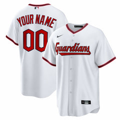 MLB Cleveland Guardians Nike Home Custom Replica Jersey - White