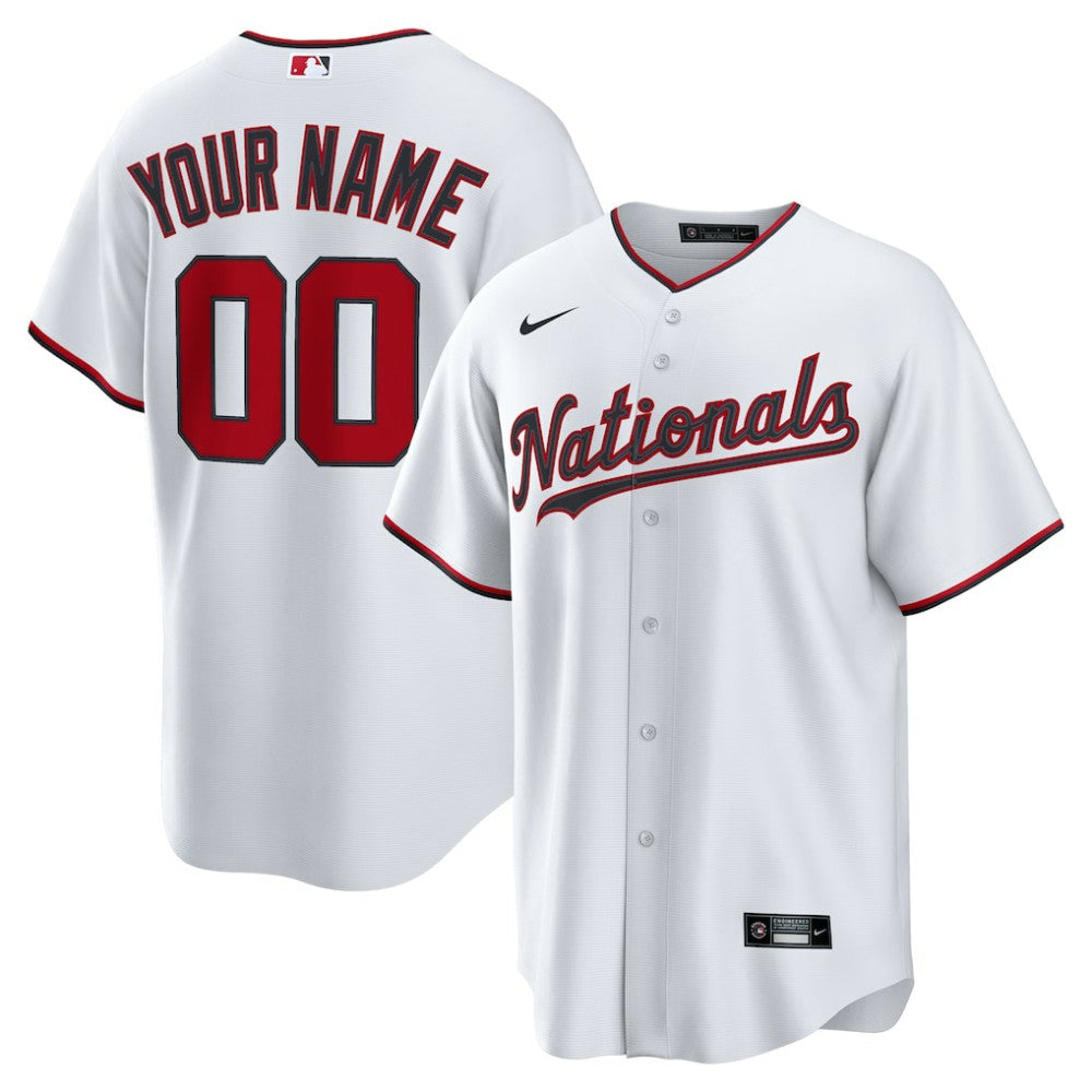 MLB Washington Nationals Nike Home Custom Replica Jersey - White
