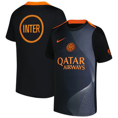 Inter Milan Youth 2025/26 Third Academy Pro Pre-Match Dri-Fit Top Black