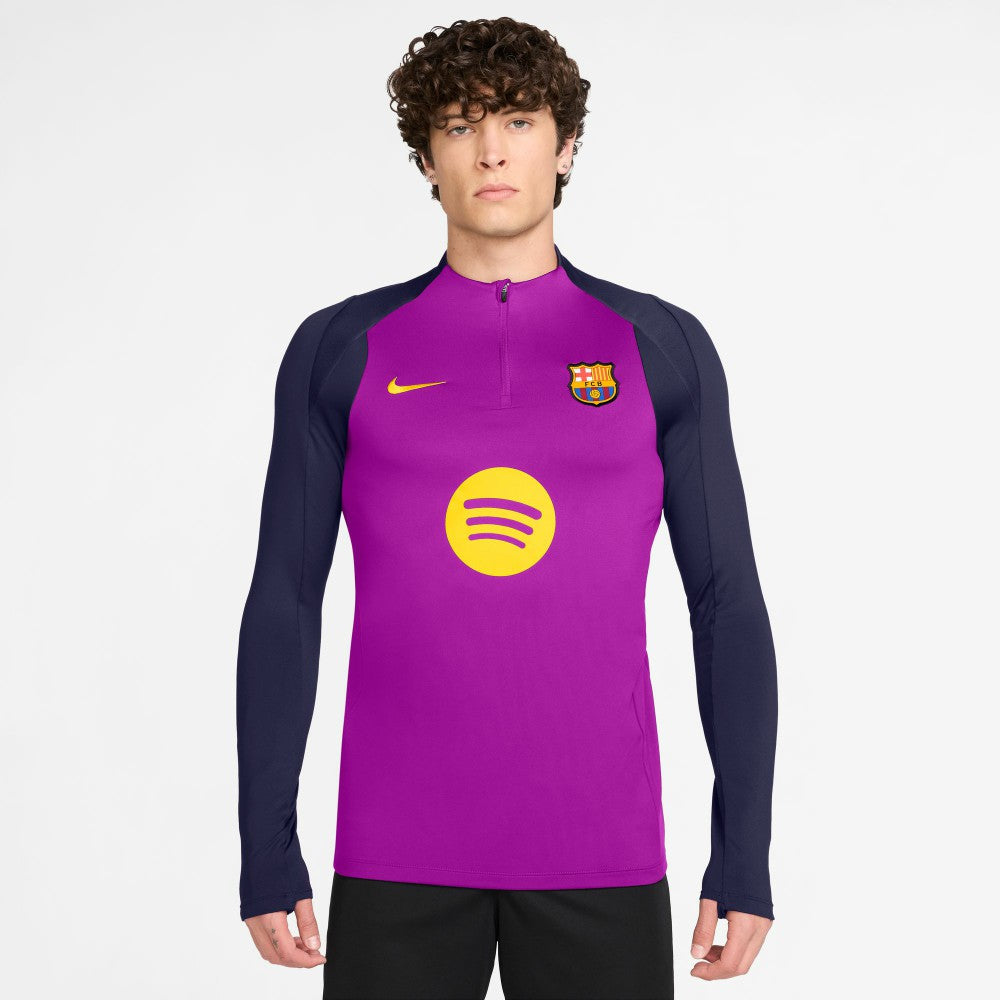 Barcelona 2025/26 Strike Drill Quarter-Zip Long Sleeve Dri-FIT Top Purple