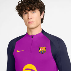 Barcelona 2025/26 Strike Drill Quarter-Zip Long Sleeve Dri-FIT Top Purple