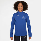 Chelsea Youth 2025/26 Strike Drill Quarter-Zip Dri-FIT Long Sleeve Top Blue