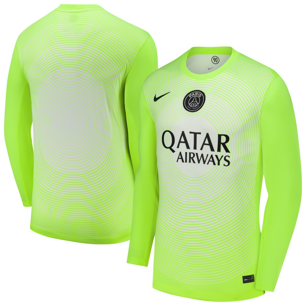 Paris Saint-Germain 2025/26 Third Goalkeeper Replica Long Sleeve Jersey Neon Green
