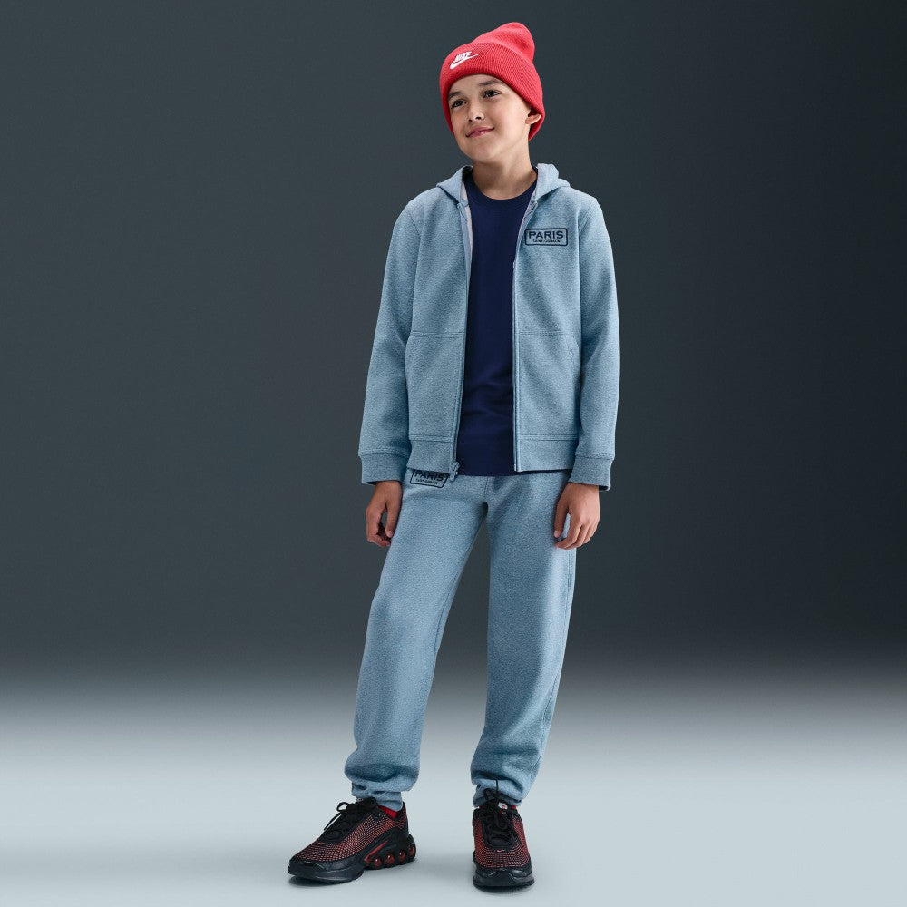 Paris Saint-Germain Youth Club Full-Zip Hoodie Heather Blue