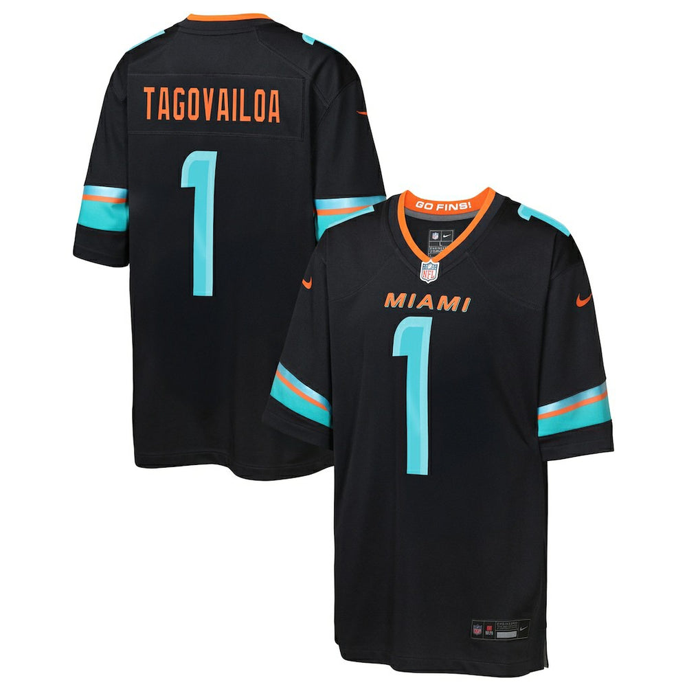NFL Tua Tagovailoa Miami Dolphins Youth 2025 Rivalries Collection Game Jersey - Pitch Blue