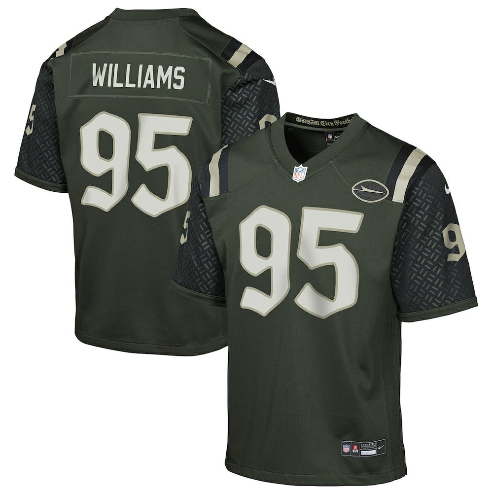 NFL Quinnen Williams New York Jets Youth 2025 Rivalries Collection Game Jersey - Gotham Green