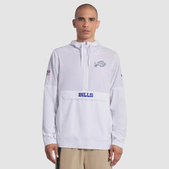 Buffalo Bills 2025 Rivalries Collection Sideline Anorak Half-Zip Hoodie Jacket White