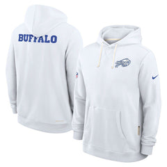Buffalo Bills 2025 Rivalries Collection Standard Issue Sideline Dri-FIT Hoodie White