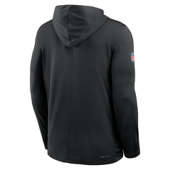 New York Jets 2025 Rivalries Collection Sideline Dri-FIT Long Sleeve Hoodie T-Shirt Black