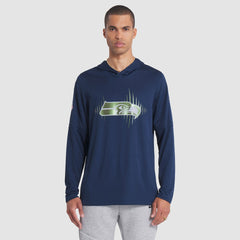 Seattle Seahawks 2025 Rivalries Collection Sideline Dri-FIT Long Sleeve Hoodie T-Shirt College Navy