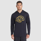 Los Angeles Rams 2025 Rivalries Collection Sideline Dri-FIT Long Sleeve Hoodie T-Shirt Midnight Blue
