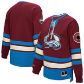NHL Colorado Avalanche Mitchell & Ness Women's Heritage Lace-Up Pullover Sweatshirt - Burgundy