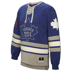 NHL Toronto Maple Leafs Mitchell & Ness Women's Heritage Lace-Up Pullover Sweatshirt - Blue