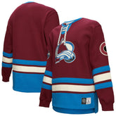 NHL Colorado Avalanche Heritage Lace-Up Pullover Sweatshirt - Burgundy