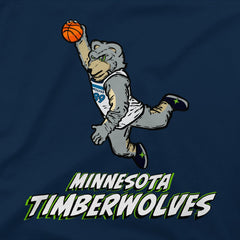 Minnesota Timberwolves Stadium Essentials Youth Mascot Air T-Shirt Navy