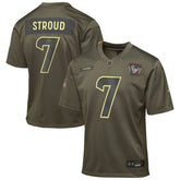 NFL C.J. Stroud Houston Texans Youth 2025 Salute to Service Game Jersey - Olive