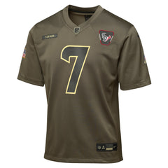 NFL C.J. Stroud Houston Texans Youth 2025 Salute to Service Game Jersey - Olive