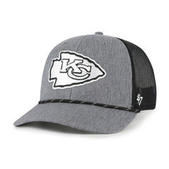 Kansas City Chiefs '47 Carbon Rope Trucker Adjustable Hat Heather Charcoal