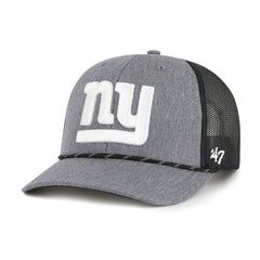 New York Giants '47 Carbon Rope Trucker Adjustable Hat Heather Charcoal