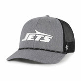 New York Jets '47 Carbon Rope Trucker Adjustable Hat Heather Charcoal