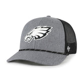 Philadelphia Eagles '47 Carbon Rope Trucker Adjustable Hat Heather Charcoal