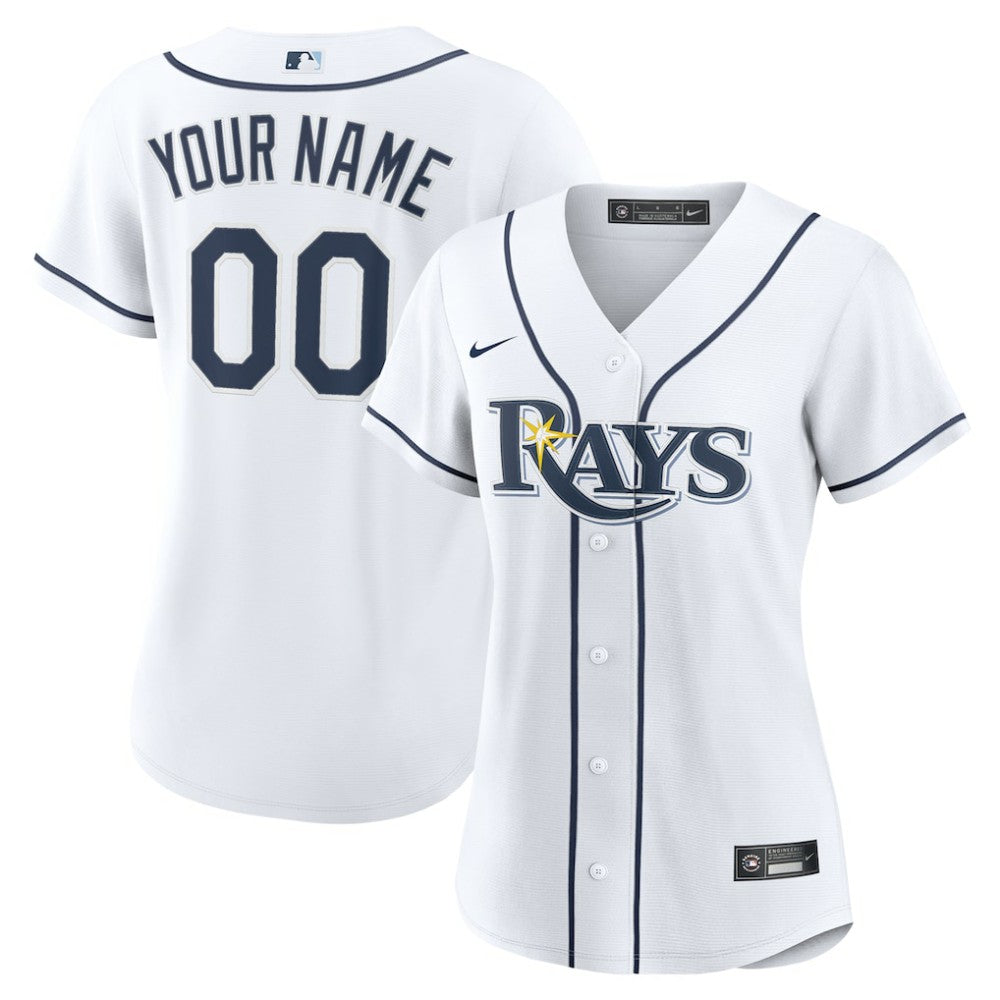 MLB Tampa Bay Rays Nike Women's Home Custom Replica 2.0 Jersey - White