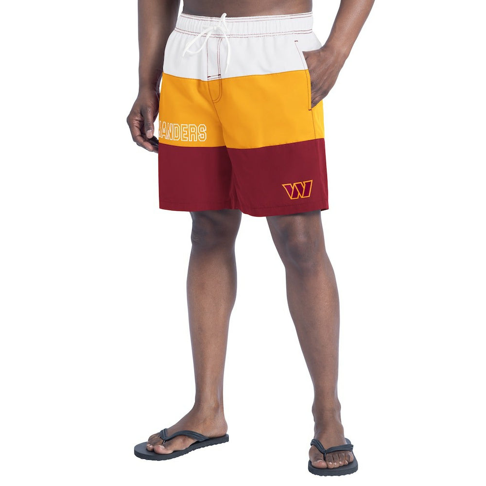 Washington Commanders G-III Sports by Carl Banks Sunrise Volley Swim Shorts Burgundy/Gold