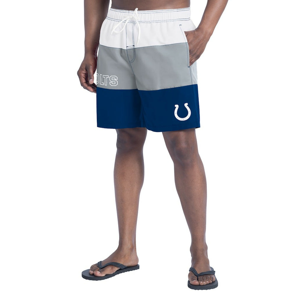 Indianapolis Colts G-III Sports by Carl Banks Sunrise Volley Swim Shorts Royal/Gray