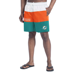 Miami Dolphins G-III Sports by Carl Banks Sunrise Volley Swim Shorts Aqua/Orange
