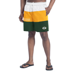 Green Bay Packers G-III Sports by Carl Banks Sunrise Volley Swim Shorts Green/Gold