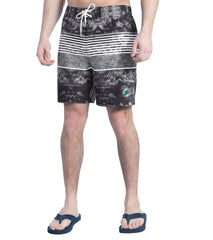 Miami Dolphins G-III Sports by Carl Banks Horizon Volley Swim Shorts Black/Gray