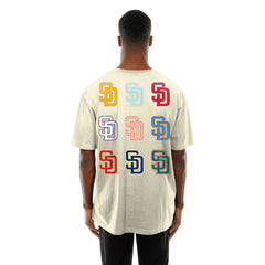 San Diego Padres New Era Ransom Note Oversized T-Shirt - Cream T-shirts