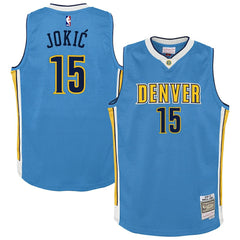 NBA Nikola Jokic Denver Nuggets Youth 2016/17 Hardwood Classics Swingman Jersey sale - Light Blue