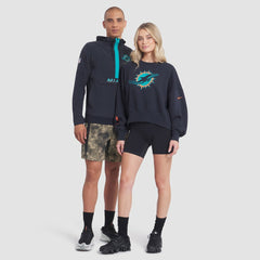 Miami Dolphins Women's 2025 Rivalries Collection Oversized Phoenix Fleece Sweatshirt Pitch Blue