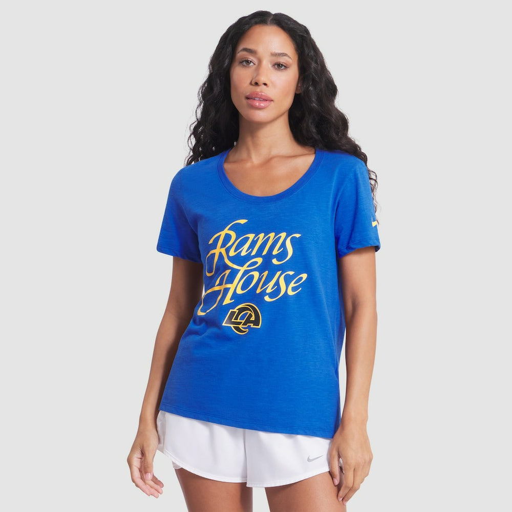 Los Angeles Rams Women's 2025 Rivalries Collection Slub Dri-FIT T-Shirt Royal