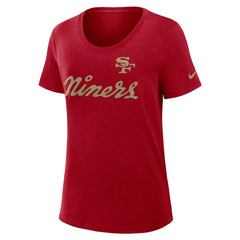 San Francisco 49ers Women's 2025 Rivalries Collection Slub Dri-FIT T-Shirt Scarlet