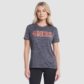 San Francisco 49ers Women's 2025 Rivalries Collection Sideline Velocity Dri-FIT T-Shirt Heather Charcoal