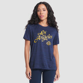 Los Angeles Rams Women's 2025 Rivalries Collection Sideline Velocity Dri-FIT T-Shirt Midnight Blue
