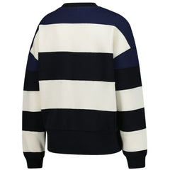 Minnesota Twins Mitchell & Ness Women's Cooperstown Collection Blocked Fleece Pullover Sweatshirt- Navy/Black Pullover