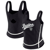 Las Vegas Raiders WEAR by Erin Andrews Women's Square Neck Tank Top Black