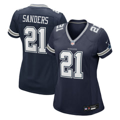 NFL Deion Sanders Dallas Cowboys Women's Team Retired Player Game Jersey - Navy